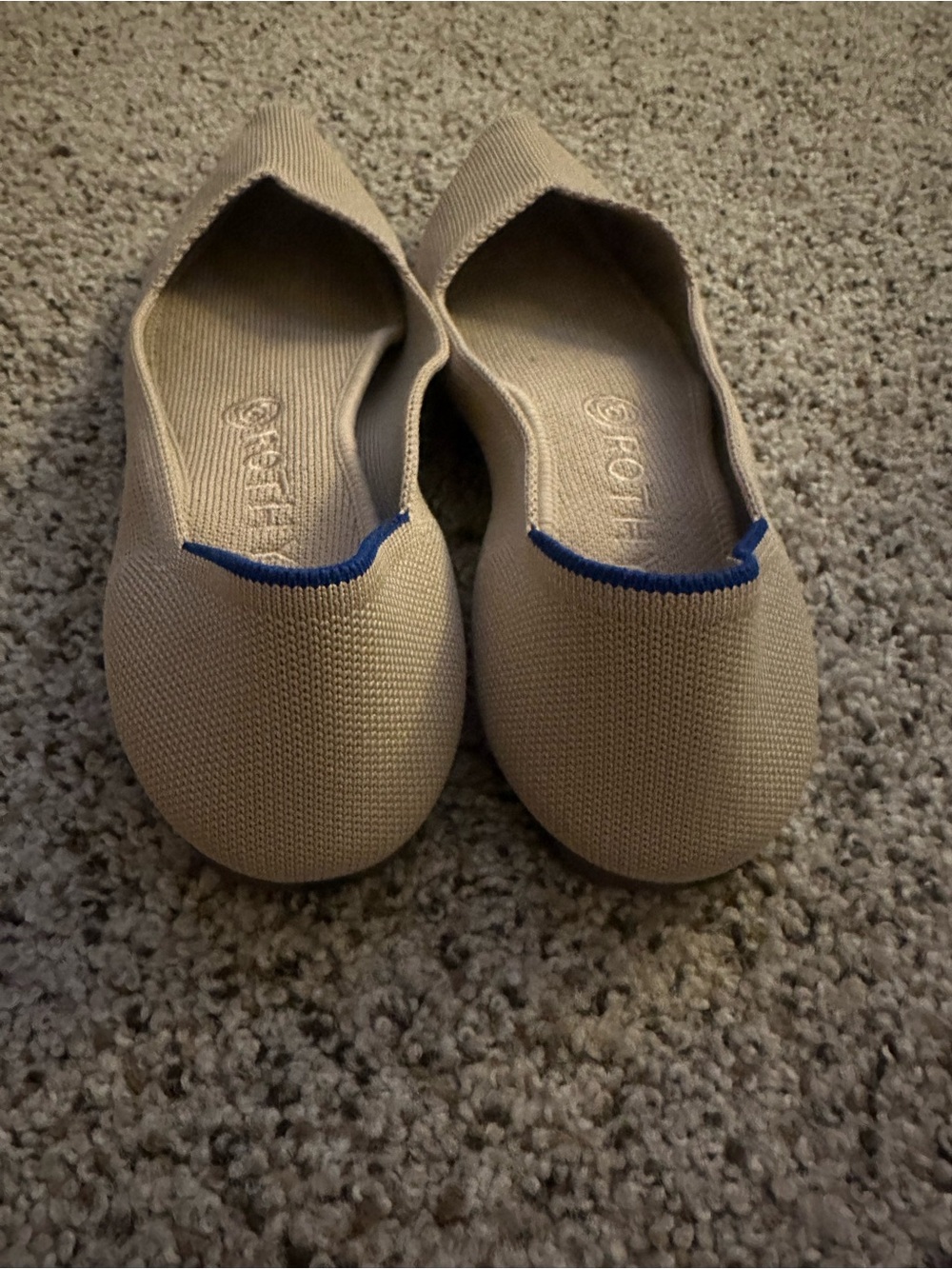 Rothy’s the point beige tan pointed ballet flat for women size 8 - Picture 4 of 9
